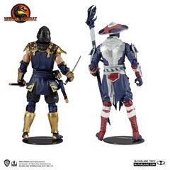 Mortal Kombat Scorpion Blackout & Raiden Defender Deluxe Figure Set 2020 New