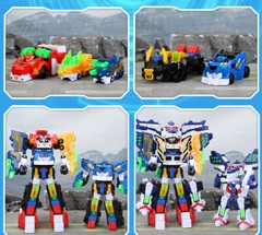 Miniforce V-Rangers Mini Volt Legend King V Combiner Robot Figure Boys Toy Car