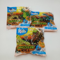 3 Kidsi Dinosaur Models Sealed Blind Bags 2 Dinosaurs Each