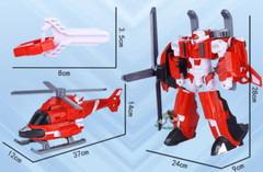 Tobot V Galaxy Detectives Rescue Flight Transforming Helicopter Robot Figure Toy