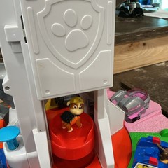 Paw Patrol My Size 33″ Lookout Tower Tested 4 Figures 6 Vehicles Works Clean