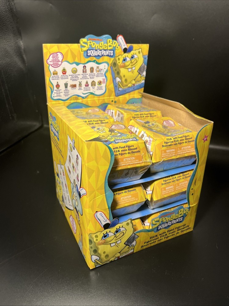 Spongebob Squarepants F.U.N. w. Food Blind Box Mini Figures w. Display NEW (12)