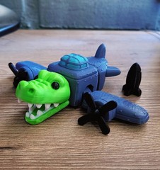 Bombardiro Crocodilo – Articulated Italian Brainrot Figurine Toy Kids & Adults