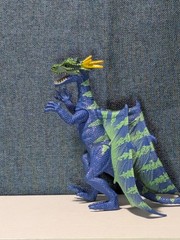 Kid Galaxy Poseable Dragon Figure | Blue & Green Dragon Action Toy