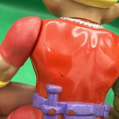 Vintage 1992 Ace Novelty Co. Muscle Troll Action Figure Blue Hair Red Outfit