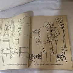 1974 The Six Million Dollar Man Coloring Book Uncolored Artcraft C1832
