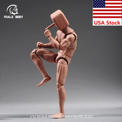 Notaman 1/12 Male Flexible Strong Muscular Body Square Head 6”Action Figure Toy