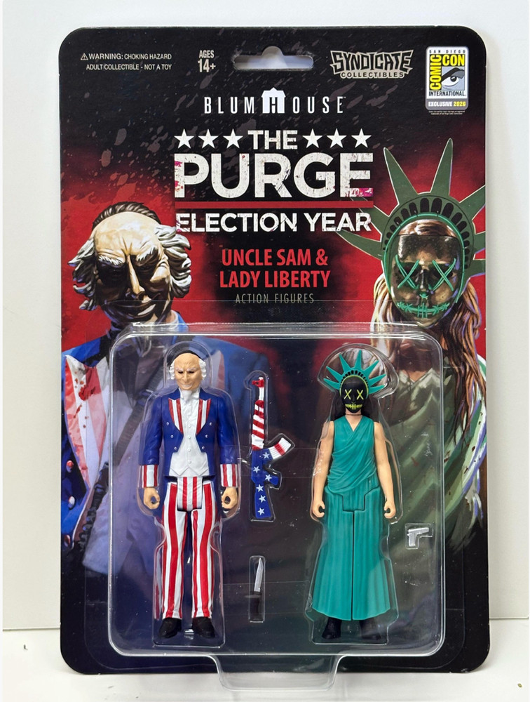 The Purge Uncle Sam & Lady Liberty Action Figure SDCC Preorder Syndicate Horror