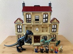 1019pc Building Bricks Jurassic World dinosaur Mansion Model Toy park indoraptor