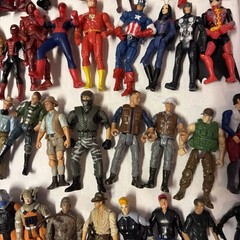 HUGE 4″ Action Figure Lot Of 68 No Duplicates Vtg 85′ Marvel DC Battlestar READ