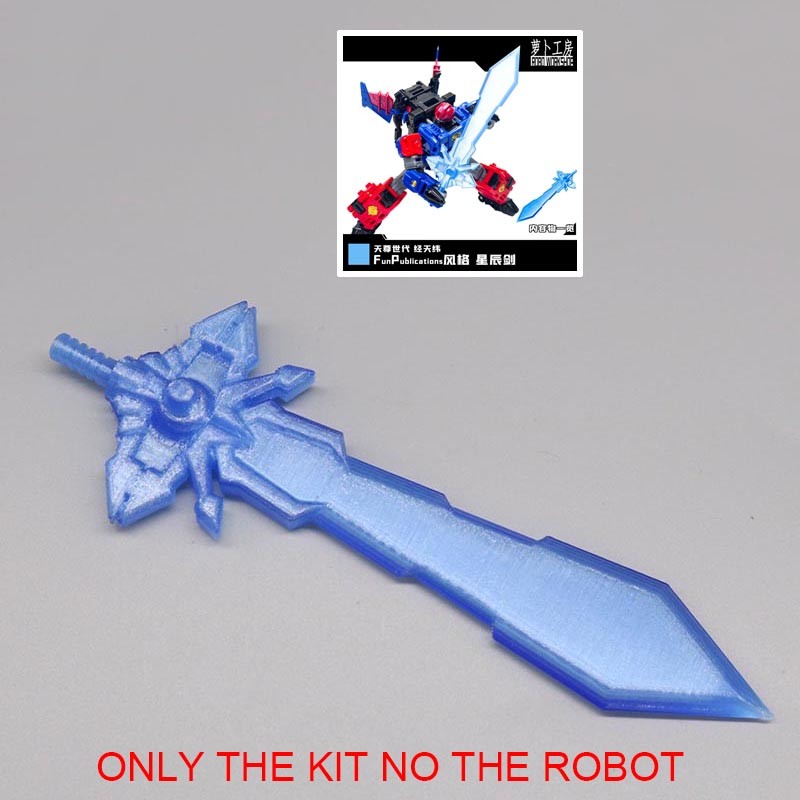 3D Print Comic Style Star Sword Upgrade Kit For AGE OF THE PRIMES NEXUS PRIME