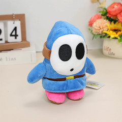 5X Black Green Yellow Blue Red Shy Guy Super Mario Bros Plush Toy Figure Doll 6″