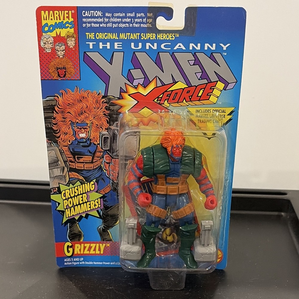 ToyBiz X-Men X-Force Grizzly Action Figure Multicolor Plastic w/ Trading Card
