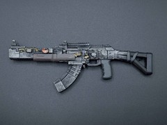 1/6 scale custom painted 3D print scifi AK style assault rifle