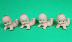 Lot 15 Kewpie Baby Dolls 1.75″ 3″ Rubber Toy Mini Dolls Figures Play Collectors