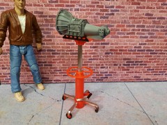 Transmission Jack with Transmission Prop Model 1/10 scale Shop Garage Diorama