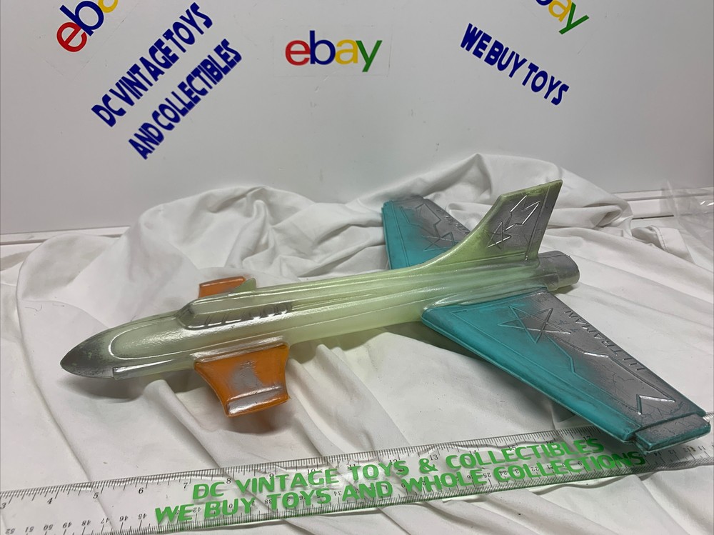 Vintage 1970s Ultraman Soft vinyl Plastic Jet Plane Sofubi
