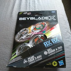 Hasbro Beyblade x Pearl Tiger 3-60U Gill Shark 4-70O BX Dual Pack US Seller!