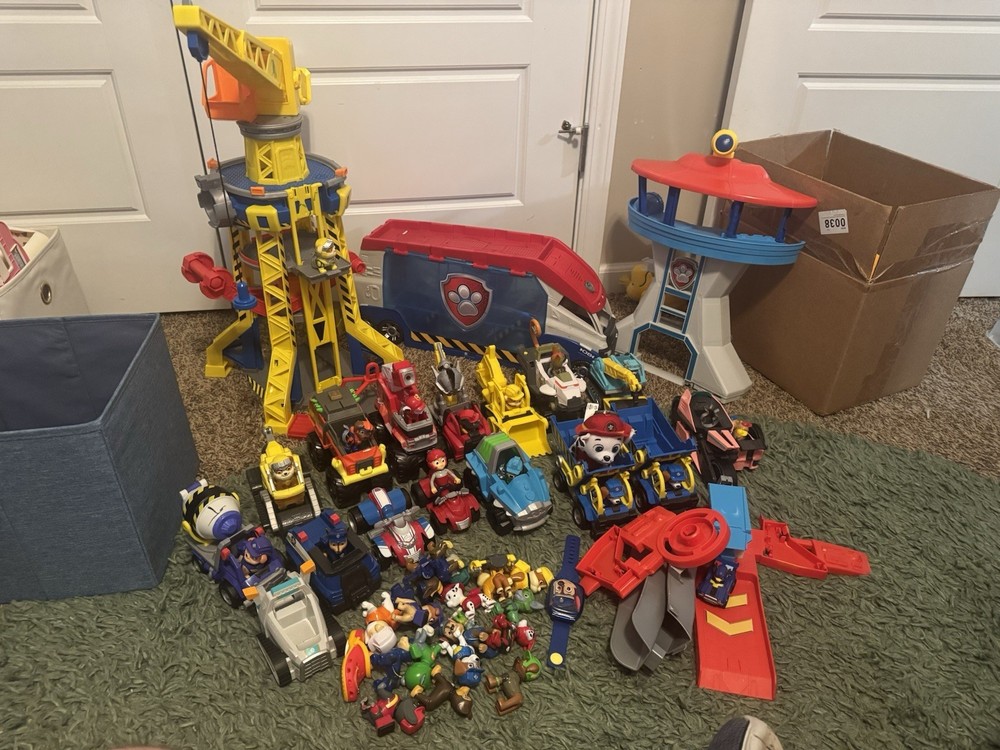 Paw Patrol Figures, Vehicles, And Others Lot