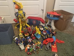 Paw Patrol Figures, Vehicles, And Others Lot