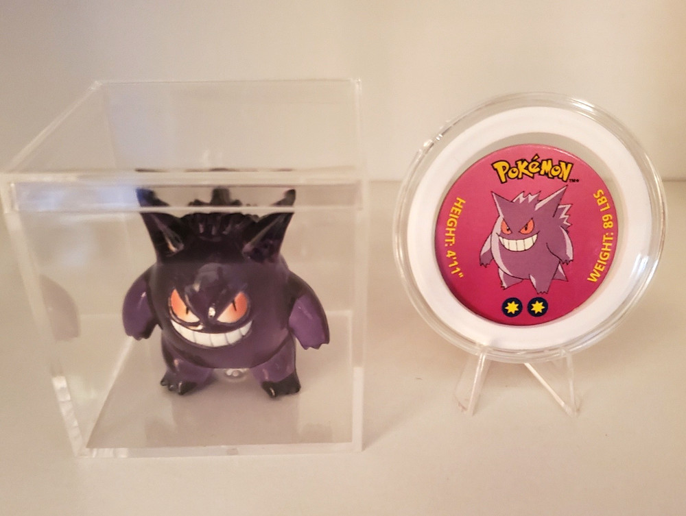 Vintage Original CGTSJ Tomy China Pokémon Gengar Translucent Figure Rare W/ Coin