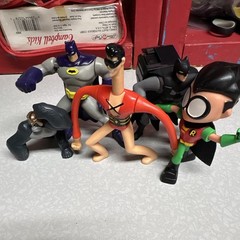 DC Comics Batman Franchise Figure Lot Set Batman Robin Gorilla Grodd Plastic
