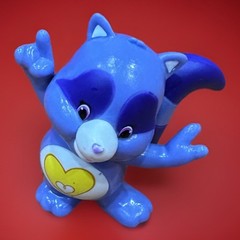 CARE BEARS Good Luck Bright Heart Raccoon Cozy Heart Penguin Action Figures 6pc