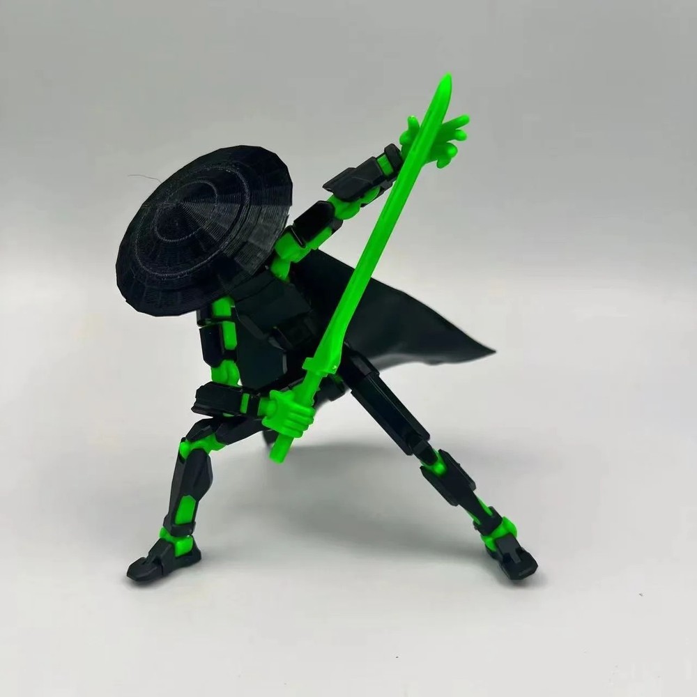 3D Articulated Titan Robot T13 Figure Set with Giant Sword