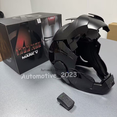 Iron Man Full Black MK5 Helmet Autoking Electronic Voice Activated Cosplay Mask
