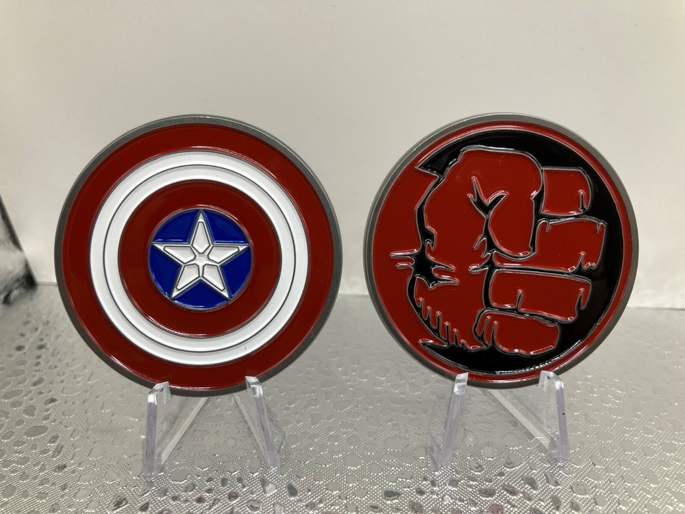 Captain America Brave New World 2″ Medallion Challenge Coin, Antique silver
