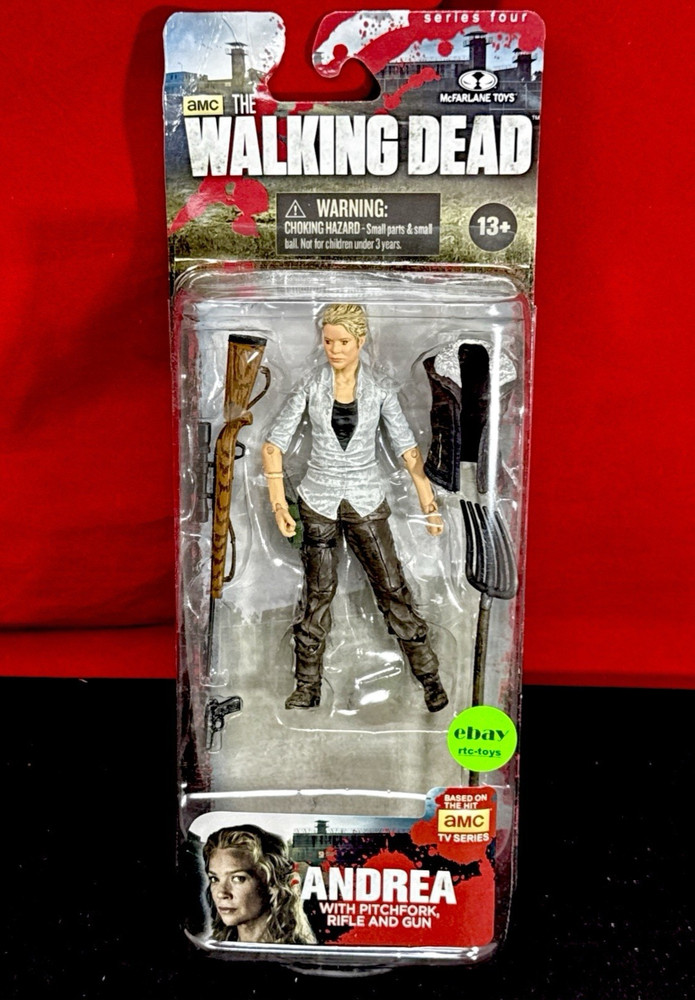 McFarlane The Walking Dead Series 4 Andrea Action Figure AMC TV Show Damaged Box