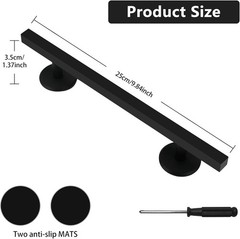 Fingerboard Rail Aluminum Skate Obstacle Non Slip Base 9.8in Black