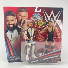 WWE Main Event Series 25 Jey Uso Vs Bron Breakker Action Figure 2 Pack With Belt