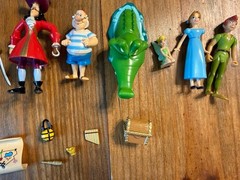 Disney Parks Exclusive Peter Pans, Wendy, Smee, Captain Hook, Alligator Figures