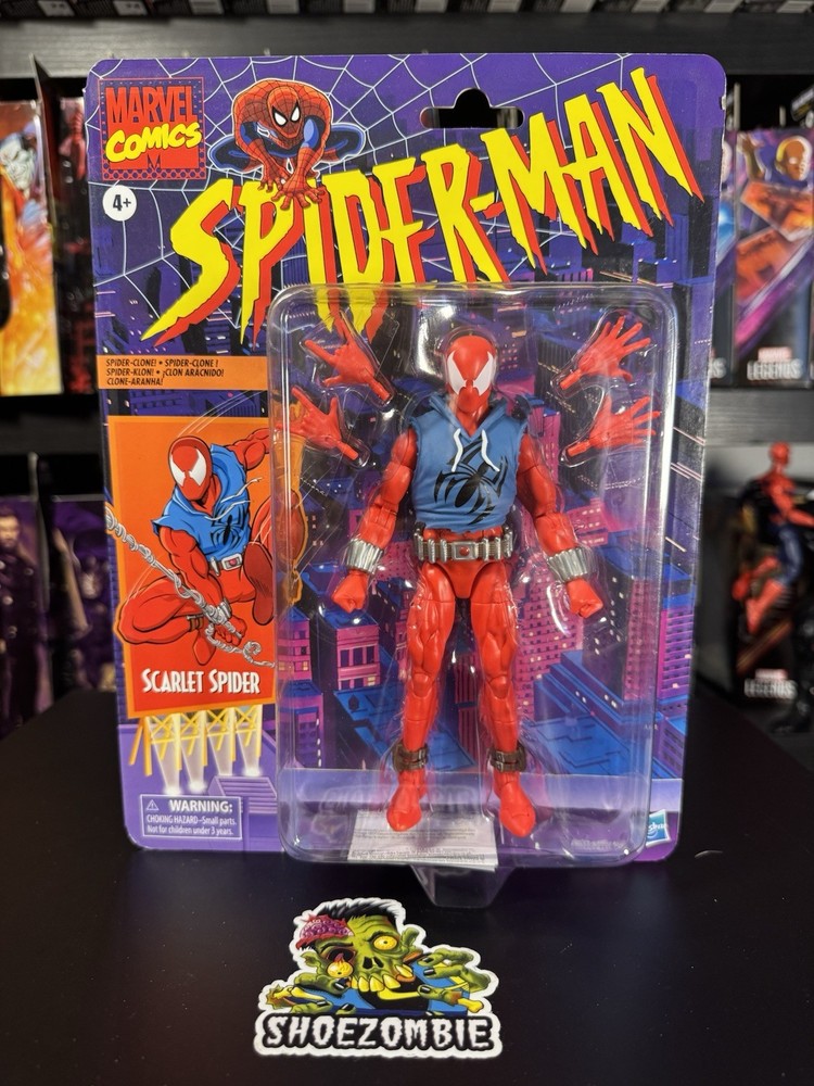 Marvel Legends Scarlet Spider Retro Card 6″ Action Figure New & Sealed Hasbro
