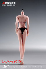 ANT 1:12 Seamless Pale Skin Female details Action Figure Body Hand Foot Model