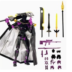 T13 Action Figure Articulated Dummy Swordsman Robot Posable Model Toy