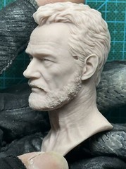 Unpainted 1/6 Bryan Cranston Male Head Carved Model Fit 12” Action Figure
