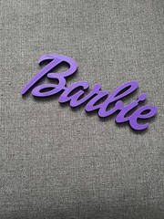 Huge! Barbie Style Logo sign decor ~12in. (PURPLE)