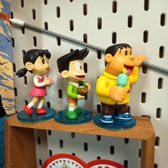 DORAEMON Shizuka Goda Suneo Honekawa 3.5″ Mini Figure w Stand Toy Lot of 3 Rare