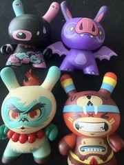 Lot Of 6 Tokidoki Figurines Cheetah, Sergeant + 6 Kidrobot Dunny bear Cactus