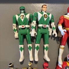 Vintage Lot of 1990s Power Rangers Action Figures – Red Green Blue Black White