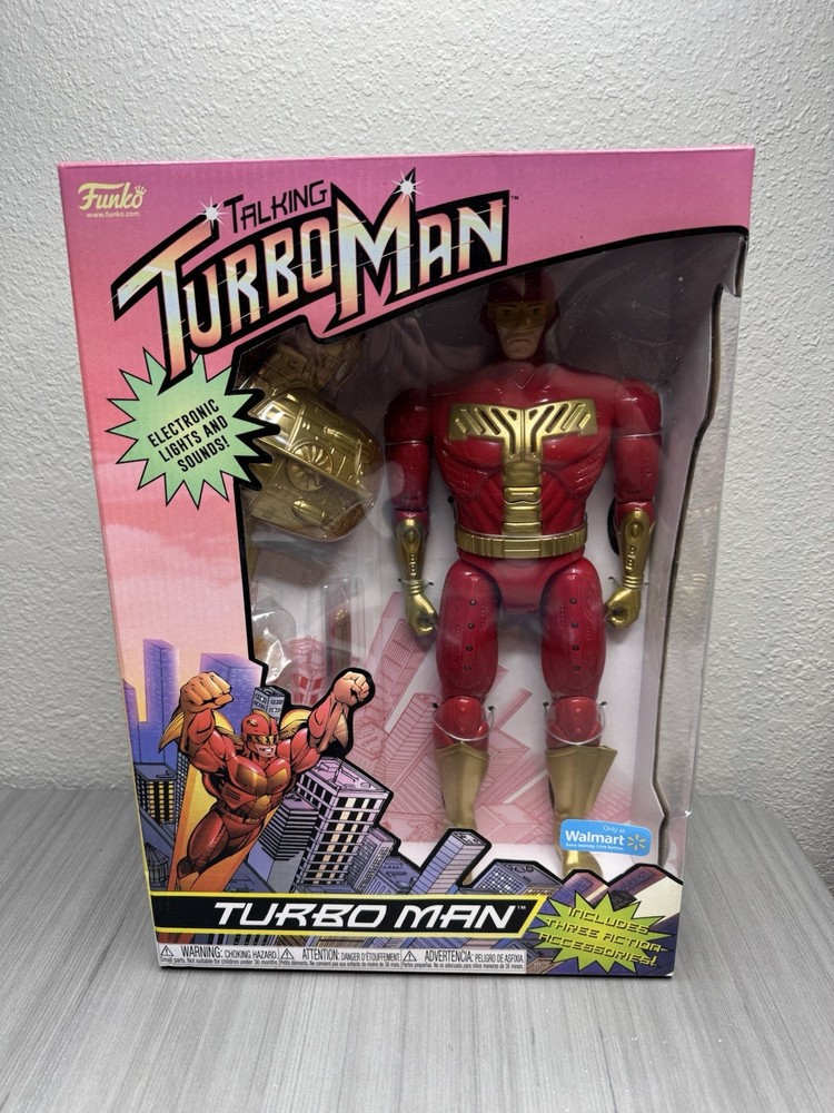 Funko Talking Turbo Man Deluxe 13.5″ Figure Jingle All the Way Exclusive NEW