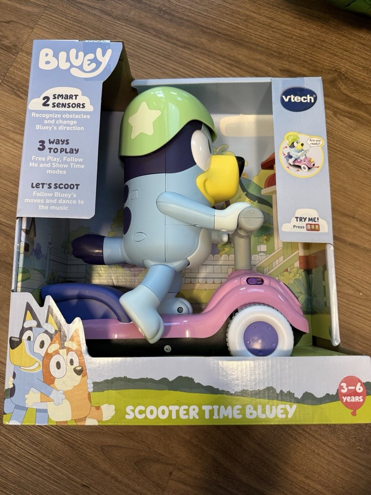 Bluey Scooter Time Vetch Interactive Toy Talks & Moves 3+ Years – NEW IN BOX