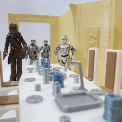 Bespin Cloud City Dining Room Diorama for 6 in Figures