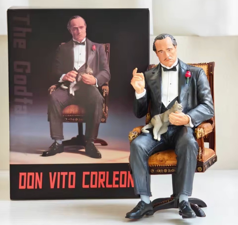 The Godfather Michael Corleone Handmade Model Don Vito Sitting on Chair