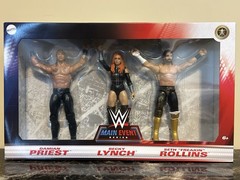 WWE Mattel Main Event Series 3 Pack…Damian Priest Becky Lynch Seth Rollins