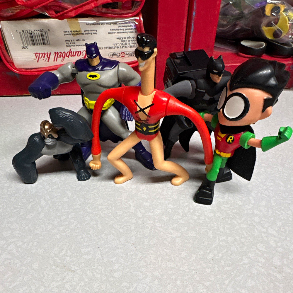 DC Comics Batman Franchise Figure Lot Set Batman Robin Gorilla Grodd Plastic
