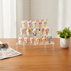 Display Shelf Riser Stand Rack Organizer Support Acrylic Showcase Toy Cupcake