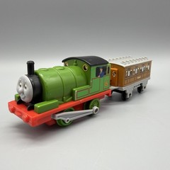 Britt Allcroft Thomas Train PERCY 4″ Engine & Clarabel Car Plastic Vintage 1992